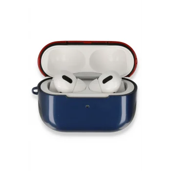 Mey İthalat®   Airpods 3 (3.nesil) 3in1 Kılıf - Lacivert-Kırmızı