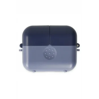 Mey İthalat®   Airpods 3 (3.nesil) Basmalı Kılıf - Mavi-Lacivert