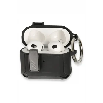 Mey İthalat®   Airpods 3 (3.nesil) Truva Kılıf - Siyah