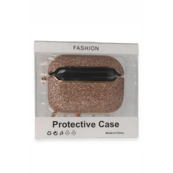 Mey İthalat®   Airpods Pro (1.nesil) Spell Simli Kılıf - Rose Gold