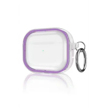 Mey İthalat®   Airpods Pro 2 (2.nesil) Shiny Şeffaf Kılıf - Mor