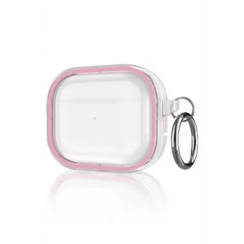 Mey İthalat®   Airpods Pro 2 (2.nesil) Shiny Şeffaf Kılıf - Pembe