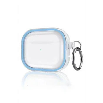 Mey İthalat®   Airpods Pro 2 (2.nesil) Shiny Şeffaf Kılıf - Sierra Blue