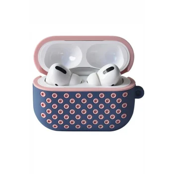 Mey İthalat®   Airpods Pro 2 (2.nesil) Spor Delikli Kılıf - Mavi-Pembe