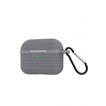 Mey İthalat®   Airpods Pro 3 (3.nesil) Raven Silikon Kılıf - Gri