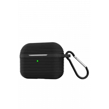 Mey İthalat®   Airpods Pro 3 (3.nesil) Raven Silikon Kılıf - Siyah