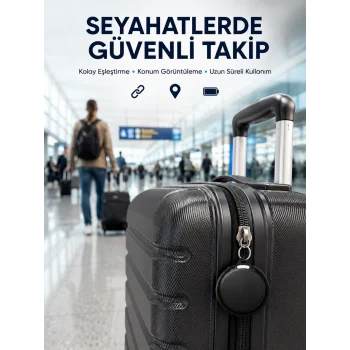 Mey İthalat® Akıllı Bluetooth Takip Cihazı AirTag Apple ve Android Uyumlu