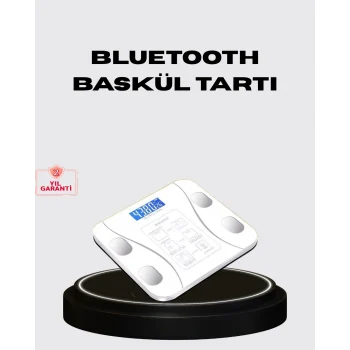 Mey İthalat® Akıllı Dijital Baskül – Bluetooth Bağlantılı, 8 Ölçüm Verili, Akıllı Vücut Analiz Tartısı