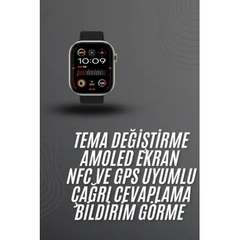 Mey İthalat® Akıllı saat 2.02 inch Nabız Ölçer Arama Konuşma Müzik Dinleme