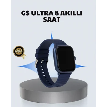 Mey İthalat® Akıllı Saat 360 mAh Çoklu Spor Modlu Lacivert Siyah Kordon
