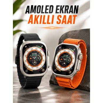 Mey İthalat® Akıllı Saat NFC ve GPS Uyumlu Uyku ve Sağlık Takibi Sesli Görüşme