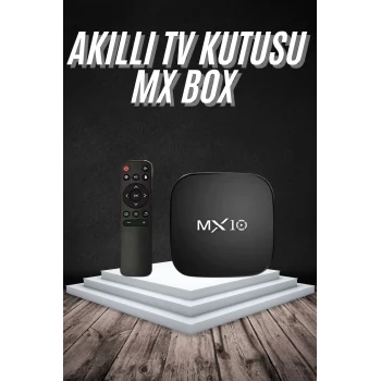 Mey İthalat® Akıllı TV kutusu Mx Box Android 7.1 TV kutusu 2.4G Wifi