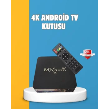 Mey İthalat® Android TV Box 4K – 2GB RAM 16GB ROM, Kablosuz Wi-Fi Medya Oynatıcı