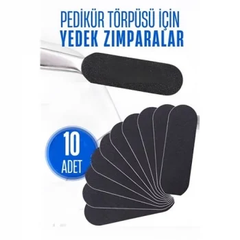 Mey İthalat® Ayak Törpü Yedeği Yapışkanlı Törpü Zımparası Pedikür Törpü Yedeği 10 ADET