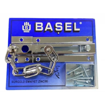 Mey İthalat® Başel Sürgülü Kapı Emniyet Zinciri Krom