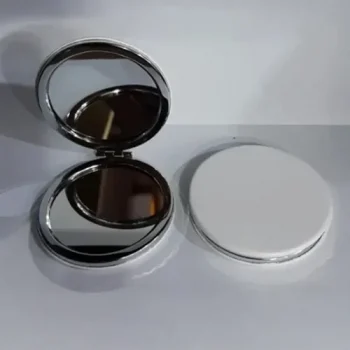 Mey İthalat® Beyaz Yuvarlak Büyüteçli Cep Aynası