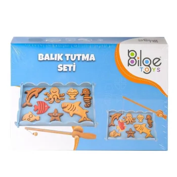 Mey İthalat® BLG-104 Ahşap Balık Tutma Oyunu