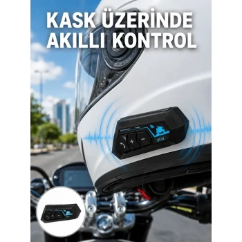Mey İthalat® Bluetooth Kask Kulaklığı Intercom 5.0 Bluetooth Android ve İOS Uyumlu Yeni Nesil