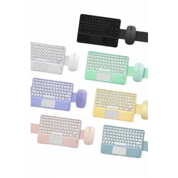 Mey İthalat® Bluetooth Touchpad Klavye Ultra İnce Taşınabilir Q Klavye