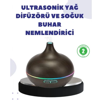 Mey İthalat® BN01 Uçucu Yağ Uyumlu Renkli LED Işıklı Nemlendirici