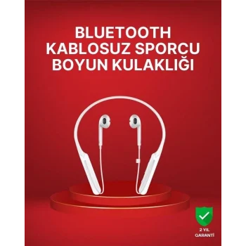 Mey İthalat® Boyun Askılı Kablosuz Kulaklık – Uzun Süreli Batarya Performansı