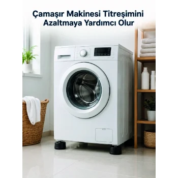 Mey İthalat® Çamaşır Makinesi İçin 4 Adet Kauçuk Ayak Pedi