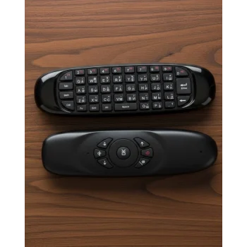 Mey İthalat® Çift Taraflı Hava Mouse Kablosuz Klavye ve Uzaktan Kumanda