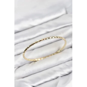 Mey İthalat® CM Gold Renk Lazer Kesim 65 mm Bilezik