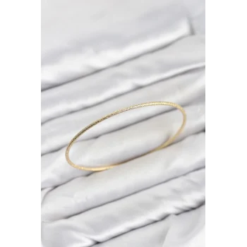 Mey İthalat® CM Gold Renk Simli Model 65 mm Bilezik