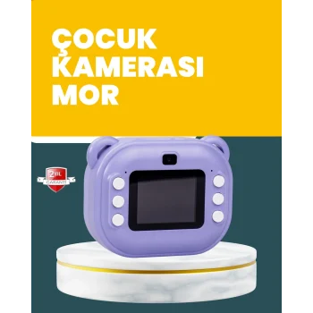 Mey İthalat® Çocuklar İçin Şipşak Baskı Kamera – 18 Efektli, Oyun ve Müzik Özellikli