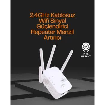 Mey İthalat® Çok Antenli Kablosuz Ağ Kapsama Alanı Genişletici
