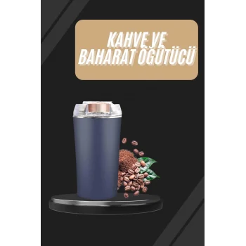 Mey İthalat® Dayanıklı Paslanmaz Çelik Kolay Kullanım Kahve Ve Baharat Öğütücü