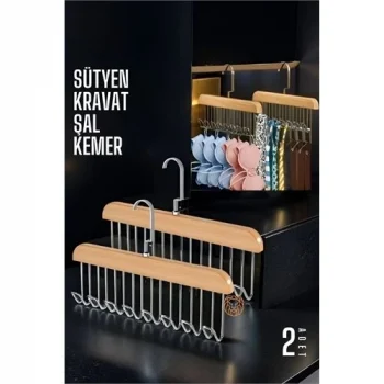 Mey İthalat® Dolap İçi Askı 2 adet Sütyen Şal Kravat Kemer Çanta