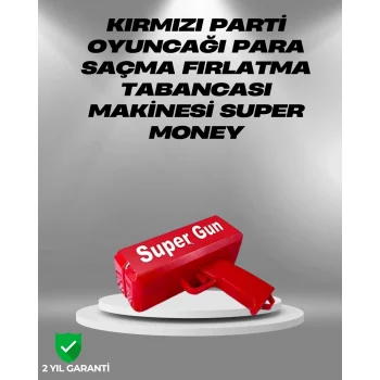 Mey İthalat® Dolar Boyutunda Kâğıt Atışı Yapan Pil ile Çalışan Oyuncak Tabanca