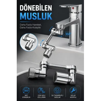 Mey İthalat® DÖNEBİLEN MUSLUK ÖZEL SU AKIŞ TASARIMI