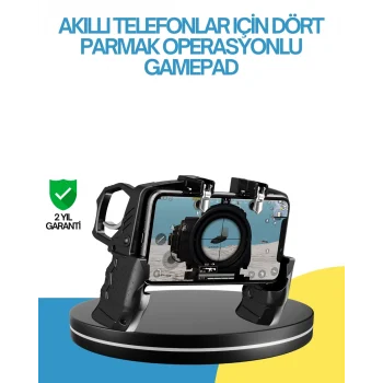 Mey İthalat® Dört Parmak Destekli Mobil Gamepad Tetikli Oyun Kontrolcüsü