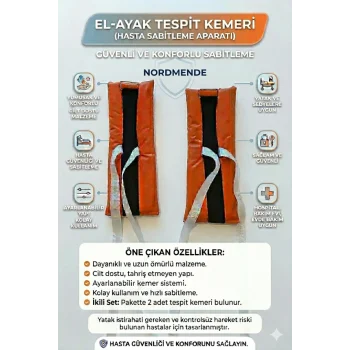 Mey İthalat® El Ayak Tespit Kemeri | Hasta Sabitleme Aparatı | NORDMENDE