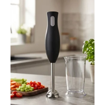 Mey İthalat® El Blenderı Paslanmaz Çelik Metal Ayaklı Ergonomik Tasarımlı Mutfak Blender