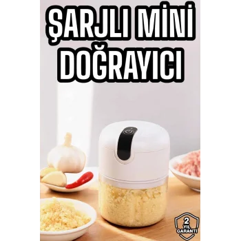 Mey İthalat® El Rondosu Mini Şarjlı Doğrayıcı Taşınabilir 250 ml