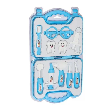 Mey İthalat®  ERN-2040 Çantalı Mavi Dişçi Seti -Heroes Toys