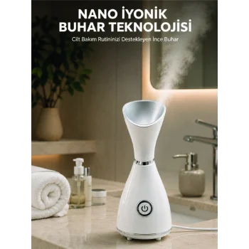 Mey İthalat® Ev Tipi Nano Yüz Buhar Makinesi İnce Buhar Teknolojisi