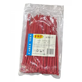 Mey İthalat® FRT Kırmızı 3,6X150 Kablo Bağı