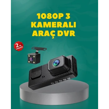 Mey İthalat® Full HD 1080P Araç Kamerası | Gece Görüşlü, Döngü Kayıt ve Geri Görüş
