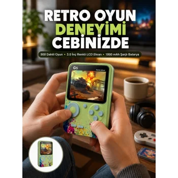 Mey İthalat® G5 Game Box Retro Mini Oyun Konsolu – 500 Dahili Oyun Yeni Nesil
