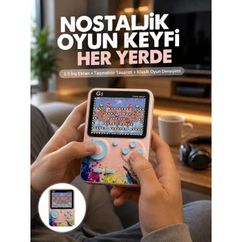 Mey İthalat® Game Box Mini 500 Adet Retro Oyun Taşınabilir Oyun Konsolu Yeni Nesil