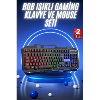 Mey İthalat® Gaming  Klavyesi Led Aydınlatmalı Mekanik Hisli