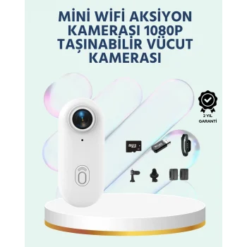Mey İthalat® Geniş Açı Lensli WiFi Spor ve Vlog Kamerası