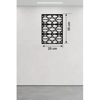 Mey İthalat® Geometrik Soyut Tasarım Ahşap Duvar Tablosu - 25x35 cm Lazer Kesim Modern Pano