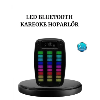 Mey İthalat® GTS 1793 Kablosuz Bluetooth Hoparlör 6.5 İnç Işıklı ve Güçlü Bass