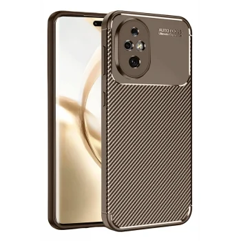 Mey İthalat®  Honor 200 Kılıf Auto Focus Karbon Kapak - Kahverengi